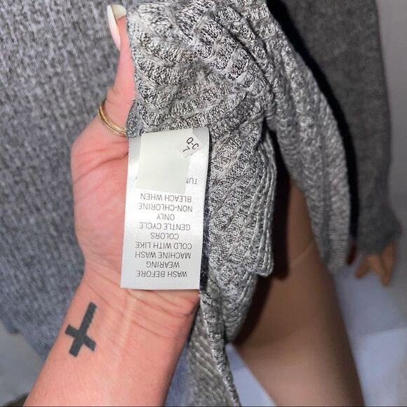 NEW Women's Sonoma Goods For Life Raglan Rib turtle/Cowlneck SZ XL gray/black - Picture 6 of 13